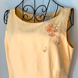 LOFT embroidered tank dress size 6
